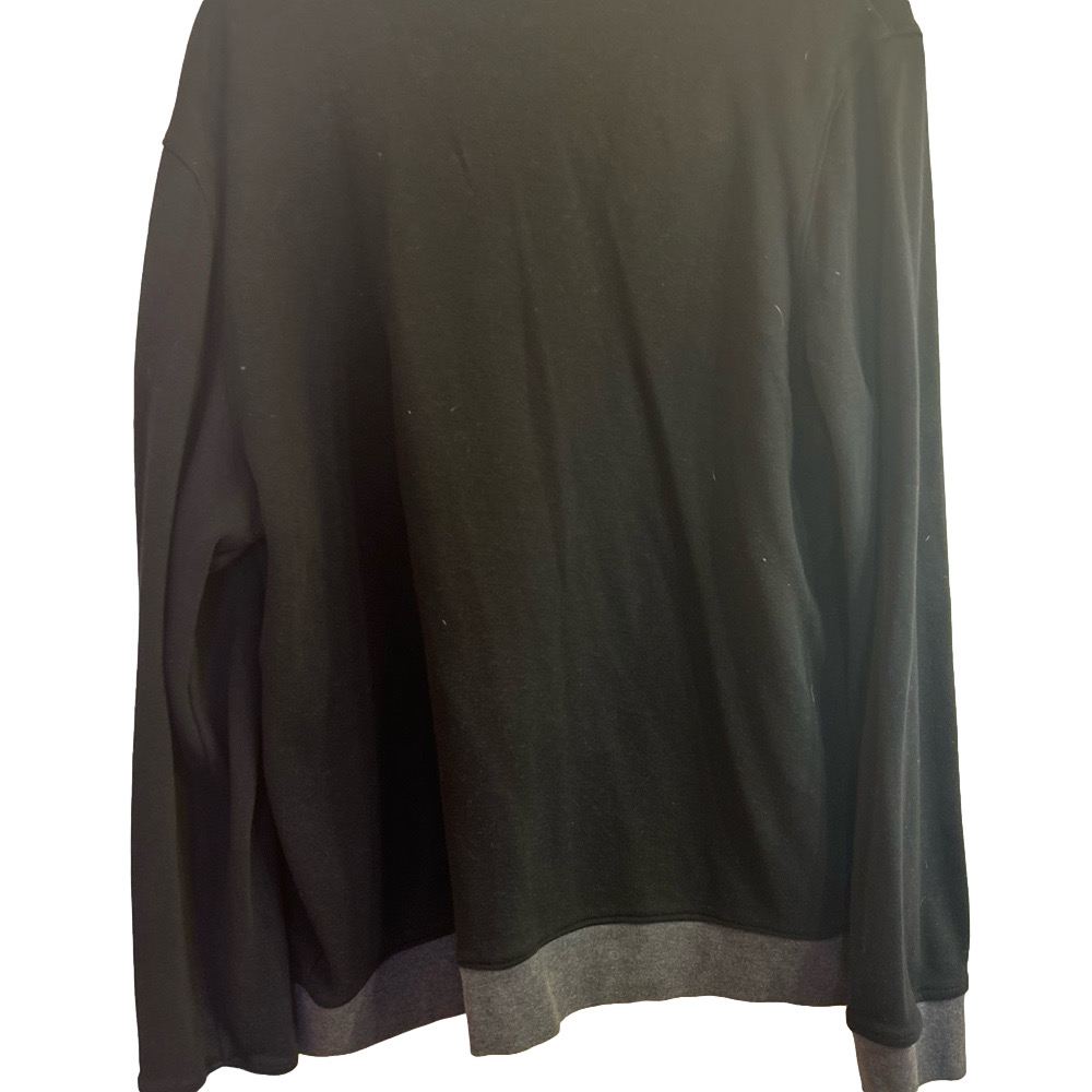 Alfani black sweater with gray collar and wrist - Picture 3 of 3